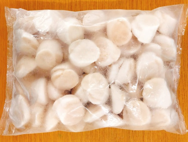 生食用 冷凍天然帆立（北海道産1kg）化粧箱 - 築地 西山水産
